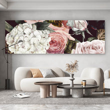 Lade das Bild in den Galerie-Viewer, Aluminiumbild gebürstet Vintage Blumen No.1 Panorama

