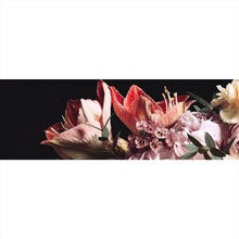 Lade das Bild in den Galerie-Viewer, Aluminiumbild gebürstet Vintage Blumenstrauß Panorama
