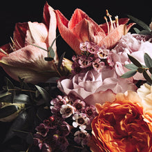 Lade das Bild in den Galerie-Viewer, Aluminiumbild gebürstet Vintage Blumenstrauß Quadrat

