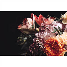 Lade das Bild in den Galerie-Viewer, Aluminiumbild gebürstet Vintage Blumenstrauß Querformat

