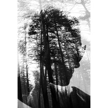 Lade das Bild in den Galerie-Viewer, Spannrahmenbild Wald mit Silhouette Hochformat
