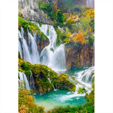 Lade das Bild in den Galerie-Viewer, Leinwandbild Wasserfälle im Nationalpark Kroatien Hochformat
