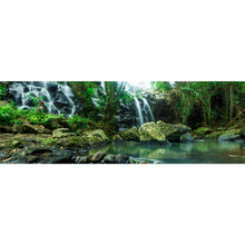 Lade das Bild in den Galerie-Viewer, Aluminiumbild Wasserfall im Regenwald Panorama
