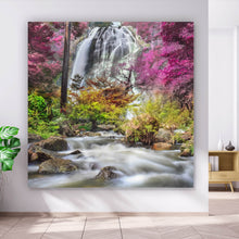 Lade das Bild in den Galerie-Viewer, Aluminiumbild Wasserfall in Klonglan Thailand Quadrat
