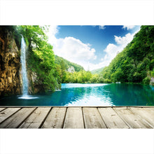 Lade das Bild in den Galerie-Viewer, Aluminiumbild Wasserfall in Kroatien Querformat
