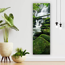 Lade das Bild in den Galerie-Viewer, Acrylglasbild Wasserfall in Thai Nationalpark Panorama Hoch
