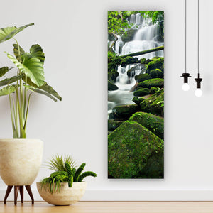 Acrylglasbild Wasserfall in Thai Nationalpark Panorama Hoch