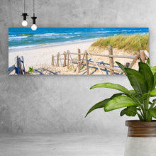 Lade das Bild in den Galerie-Viewer, Aluminiumbild gebürstet Weg zum Strand Panorama
