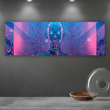Lade das Bild in den Galerie-Viewer, Aluminiumbild Weibliche Künstliche Intelligenz Panorama
