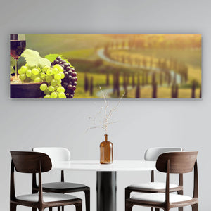 Acrylglasbild Wein Liebe Panorama