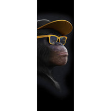 Lade das Bild in den Galerie-Viewer, Poster Affe mit gelber Sonnenbrille Panorama Hoch
