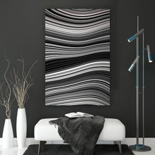 Lade das Bild in den Galerie-Viewer, Aluminiumbild Wellenlinien Muster Hochformat
