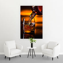 Lade das Bild in den Galerie-Viewer, Aluminiumbild gebürstet Whiskey Hochformat
