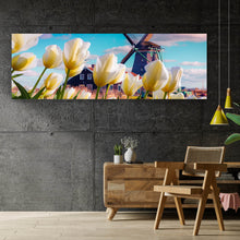 Lade das Bild in den Galerie-Viewer, Aluminiumbild Windmühle in Holland Panorama
