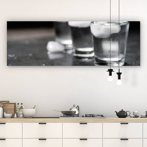 Acrylglasbild Wodka mit Eis Panorama